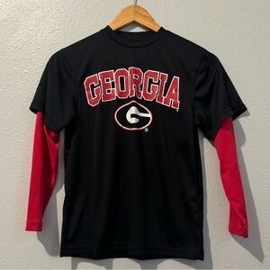 Georgia Bulldogs long-sleeve t-shirt, kids Medium 8/10